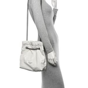 Balenciaga White Drawstring Shoulder Bag